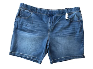NEW Women Plus Terra & Sky denim shorts 4X 28W-30W 7" inseam - Picture 1 of 7