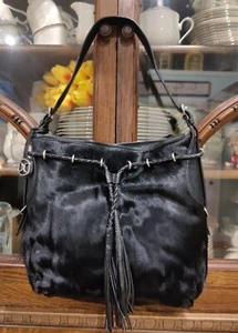 DKNY Black Hair Calf Tote W/TAGS - Picture 1 of 14