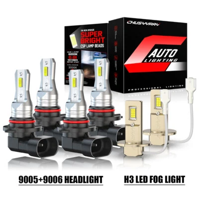 Combo 9005+9006+H3 Kit de faros antiniebla LED para Cadillac STS 2005-2010 Foto 1 de 4