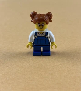 LEGO Child Girl Blue Overalls over V-Neck cty1226 Minifigure 2” - Picture 1 of 8