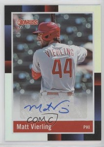 2022 Panini Donruss Retro 1988 Signatures Holo Matt Vierling Rookie Auto RC