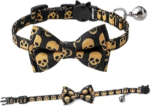 Cat Collar with Bell, Cat Safety Collar with Elastic Strap, Kitten Collar for Ca - Picture 1 of 6