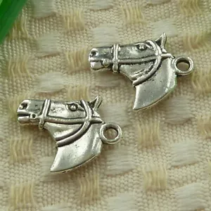 150 Pcs Tibetan Silver Horse Head Charms Pendant21X16MM S3681 DIY Jewelry Making - Picture 1 of 6