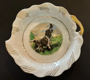 Vintage VATERTAG Schmuckschale Cocker Springer Spaniel Hund Jagd Aschenbecher EG - Bild 1 von 5