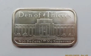 USA Den of Thieves Silver Shield .999 Silver 1Troy Oz. Bar No Federal No Reserve - Picture 1 of 3