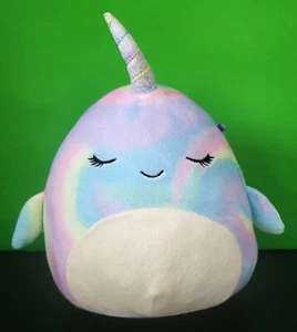 Squishmallows TER The Narwhal 7" Tie Dye KellyToy Plush Stuffed Animal - Picture 1 of 3