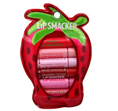 Lip Smackers BONNE BELL LIP BALM ~ STRAWBERRY LOVER'S COLLECTION ~ with TAGS - Image 1 of 3