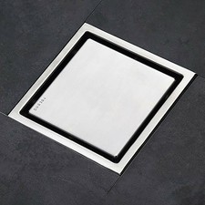 Stainless Steel Tile Embed Square Bathroom Invisible Shower Floor Drain Waste