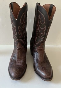 Botas De Colección Lucchese Marrón Oscuro Full Vamp Lizard M1616 Talla 10.5 EEE - Imagen 1 de 10