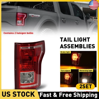 Luz trasera derecha con bombilla 2 piezas para camioneta Ford F-150 2015-2017 Foto 1 de 4