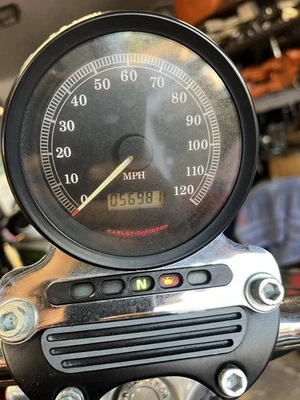 Harley-Davidson OEM Speedometer w/ Indicator Cluster & Full Wiring Harness XL - Image 1 of 4