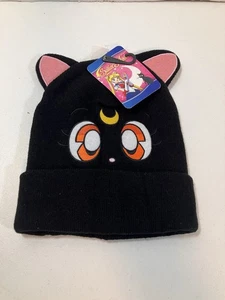 Sailor Moon Luna Katze Beanie Strickmütze schwarz Animation Anime - Bild 1 von 6