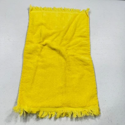 Toalla toalla vintage cañón algodón amarillo macizo mcm retro 1489-17 Foto 1 de 4