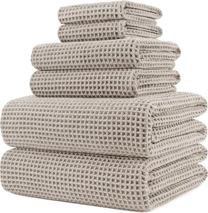 POLYTE Oversize, 60 x 30 in., Quick Dry Lint Free Microfiber Large, Beige - Picture 1 of 5