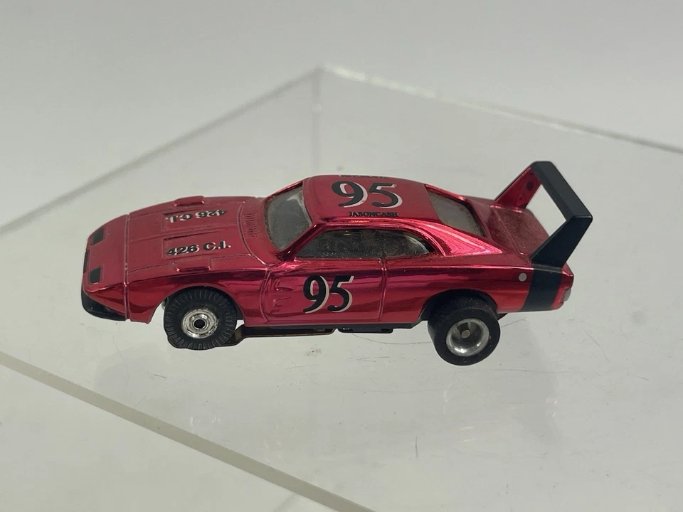 Johnny Lightning Polar Lights Thunderjet Dodge Daytona Jasoncash 95 Chrome red - Image 1 of 4