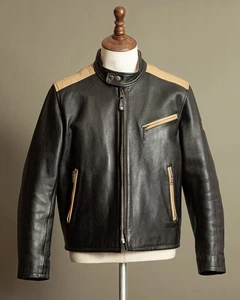Vintage Schott Cafe Racer Leather Jacket LC BL71 - Picture 1 of 17