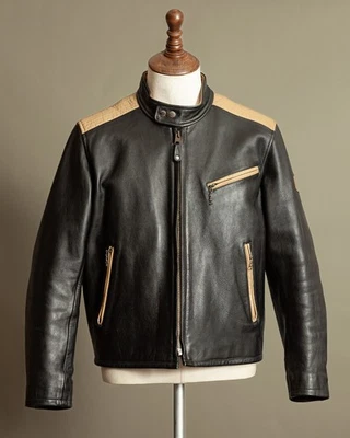 Vintage Schott Cafe Racer Leather Jacket LC BL71 - Image 1 of 4