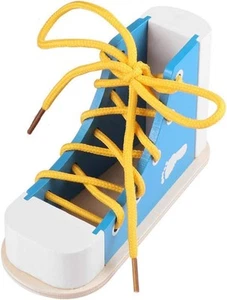 Learn to Tie Shoes for Kids with Wooden Lacing Shoe Tying Tying... - Picture 1 of 7