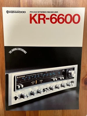 Folleto receptor Kenwood KR-6600 de colección 6 páginas especificaciones artículos audio estéreo Foto 1 de 4