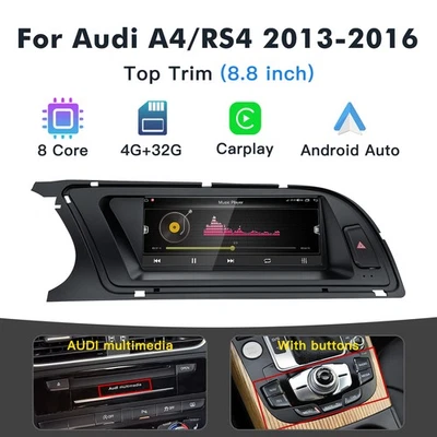 Autoradio Apple Carplay Touchscreen Multimedia Player Für Audi A4 RS4 2013-2016 - Bild 1 von 4