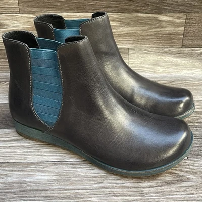 Botines Chelsea Kork Ease para mujer 7M cuero negro sin cordones NUEVOS SIN CAJA Foto 1 de 4