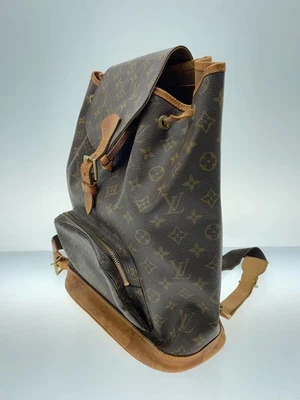 LOUIS VUITTON Montsouris Monogram Canvas Brown PVC Brown All-Over Print from Jap - Image 1 of 4