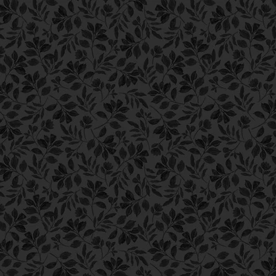 Wilmington Prints - Scarlet Dreams - Tonal Leaves - Black, Fabric BTY - Image 1 of 4