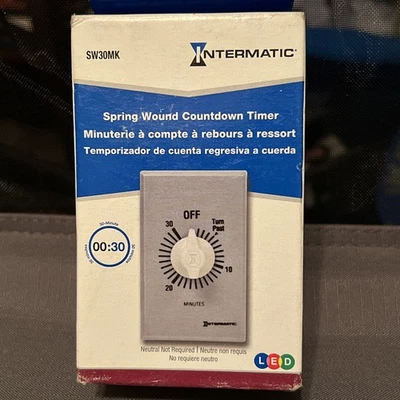 Intermatic SW30MK Indoor Spring Wound Countdown Timer - Silver - Image 1 of 4