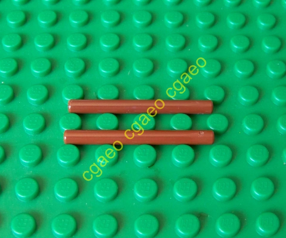 2 X Lego 30374  Bar 4L (Lightsaber Blade / Wand) - reddish brown - Photo 1/1