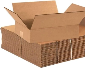 25 12x8x4 Corrugated Boxes Shipping Packing Moving Cardboard Cartons - Picture 1 of 1