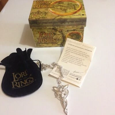 IL SIGNORE DEGLI ANELLI CIONDOLO ARWEN pendant STELLA DEL VESPRO con certificato - Immagine 1 di 2