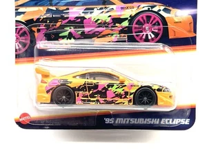 Hot Wheels Neon Speeders 95 Mitsubishi Eclipse (naranja) CAMBIO DE RUEDA PERSONALIZADO por AEB - Imagen 1 de 5
