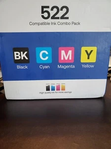522 ECOTANK INK, BLACK & COLOR COMBO 4 PACK (T522) EXP 11/23/2024 EPSON Compatib - Picture 1 of 8