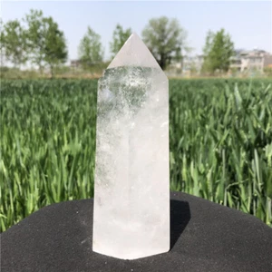 2.2LB Clear quartz Obelisk Natural Reiki Crystal Wand Point Decor Gift XA6150 - Picture 1 of 12