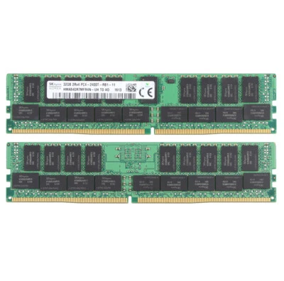 SK Hynix 2x 32GB PC4-2400T-RB1-11 DDR4 REG-ECC Memory DIMM HMA84GR7MFR4N-UH @ww3 - Image 1 of 4