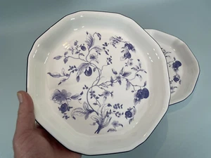 Vintage Wedgwood Blue Plum Shallow Dish Plate x 2 Bicentennial Edition 90's - Picture 1 of 11
