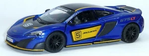 2015 McLaren 675LT modello da collezione circa 1:36 blu con decorazione merce nuova di KINSMART - Foto 1 di 4