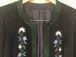 Helene Strasser (Straßer) buttery-soft embroidered suede jacket Sz 6 - Picture 1 of 13