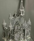 Big Crushed Diamond Shiny Princess Castle Crystal Silver Ornament Bling
