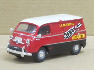 Fiat 600 Coriasco Kastenwagen "Abarth" in weiß/rot/schwarz ohne Box Giocher 1:43