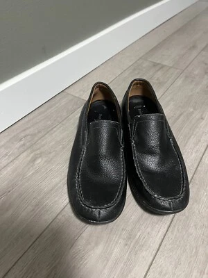 Zapatos de vestir Perry Ellis Portfolio de cuero para hombre negros talla 8,5 mocasín sin cordones Foto 1 de 4