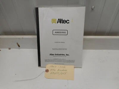 ALTEC BROCHURE AM650/855 - Image 1 of 2