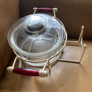 Bins Vintage Queen Anne Glass Bowl In Stand. - Picture 1 of 7