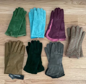 NEW Assorted Colors Leather Suede Women's Dressy Gloves (6 Prs Sold Separately) - Picture 1 of 8