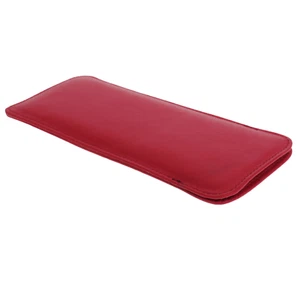 Brillenetui Echtleder Stecketui Meriva Etui aus Rindsleder Brillentasche Rot - Picture 1 of 4
