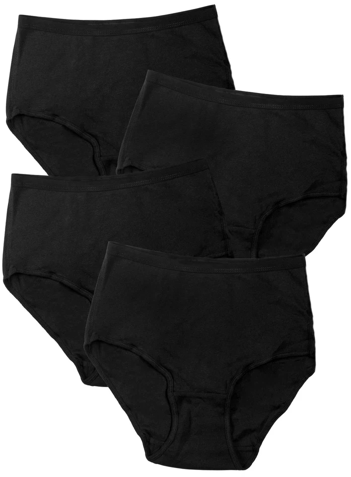 Mujer Calzoncillos 100% Algodón, Jack & Jill, Negro, Pequeño-XXX Grande, Sólido  Foto 1 de 3