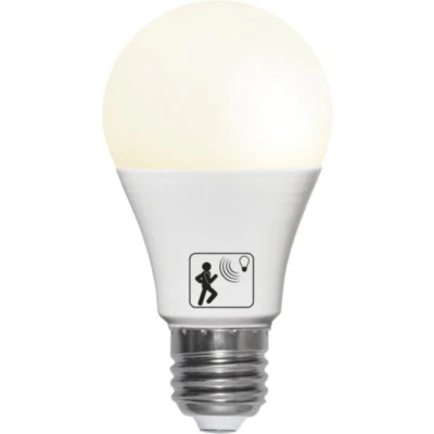STAR TRADING STAR Smart LED Leuchtmittel E27 Bewegungs Dämmerungs Sensor 2700K 470lm 10-20lux