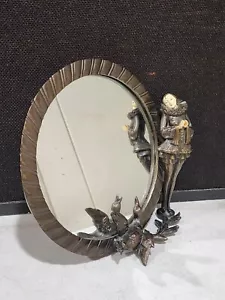 Art Deco 10" J.B. Hirsch Collection Francaise Bronze Dresser Mirror - Picture 1 of 11
