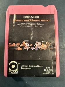 Allman Brothers Band Beginnings, 8-Track Tape, 1973 Tested. FREE SHIPPING - Picture 1 of 2