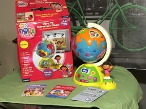 VTech Dora The Explorer TV Adventure Globe Plug N Play Game - Imagen 1 de 6
